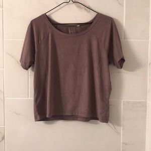 light purple suede tee